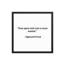 Load image into Gallery viewer, Sigmund Freud Love Cats Framed Poster