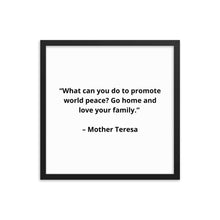 Load image into Gallery viewer, Mother Teresa Family Framed Poster