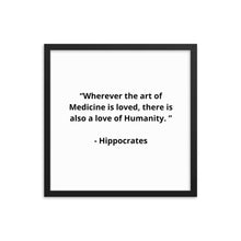 Load image into Gallery viewer, Hippocrates Doctor Framed Poster