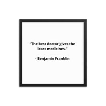 Load image into Gallery viewer, Benjamin Franklin Doctor Framed Poster