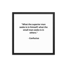Load image into Gallery viewer, Spiritual Confucius Quote Framed Poster