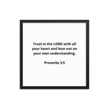 Load image into Gallery viewer, Bible Verses Proverbs 3:5 Framed Poster