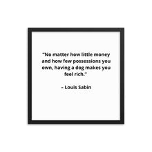 Load image into Gallery viewer, Pets Louis Sabin Framed Poster