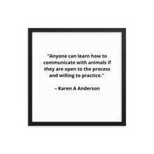 Load image into Gallery viewer, Karen A Anderson Framed Poster