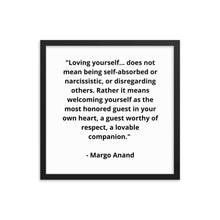 Load image into Gallery viewer, Self-Love Margo Anand Framed Poster