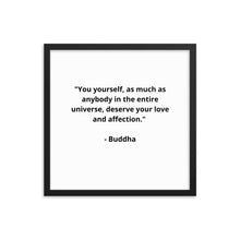 Load image into Gallery viewer, Self-Love Buddha Framed Poster