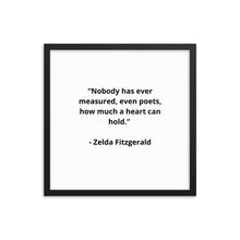 Load image into Gallery viewer, Romance Zelda Fitzgerald Framed Poster