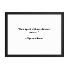 Load image into Gallery viewer, Sigmund Freud Love Cats Framed Poster