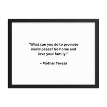 Load image into Gallery viewer, Mother Teresa Family Framed Poster