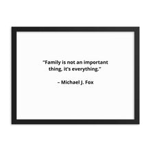 Load image into Gallery viewer, Michael J. Fox Family Framed Poster