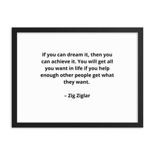 Load image into Gallery viewer, Zig Ziglar Inspirational Framed Poster