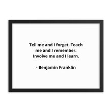 Load image into Gallery viewer, Teachers Benjamin Franklin Framed Poster