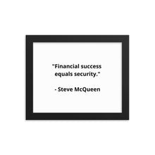 Load image into Gallery viewer, Steve McQueen Framed Poster