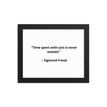 Load image into Gallery viewer, Sigmund Freud Love Cats Framed Poster