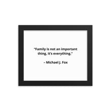 Load image into Gallery viewer, Michael J. Fox Family Framed Poster