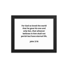 Load image into Gallery viewer, Bible Verses John 3:16 Framed Poster