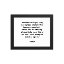 Load image into Gallery viewer, Romance Plato Framed Poster