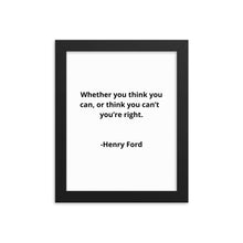 Load image into Gallery viewer, Entrepreneur Quotes Henry Ford Framed Poster