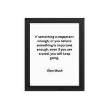 Load image into Gallery viewer, Entrepreneur Quotes Elon Musk Framed Poster