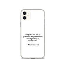 Load image into Gallery viewer, Milan Kundera Dog Love iPhone Case
