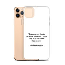 Load image into Gallery viewer, Milan Kundera Dog Love iPhone Case