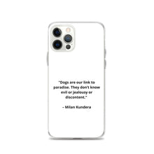 Load image into Gallery viewer, Milan Kundera Dog Love iPhone Case