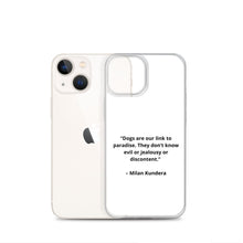 Load image into Gallery viewer, Milan Kundera Dog Love iPhone Case