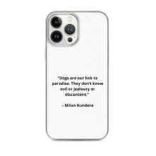 Load image into Gallery viewer, Milan Kundera Dog Love iPhone Case