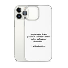 Load image into Gallery viewer, Milan Kundera Dog Love iPhone Case