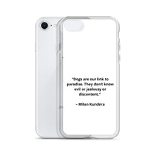 Load image into Gallery viewer, Milan Kundera Dog Love iPhone Case