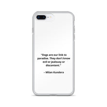 Load image into Gallery viewer, Milan Kundera Dog Love iPhone Case