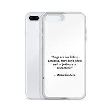 Load image into Gallery viewer, Milan Kundera Dog Love iPhone Case