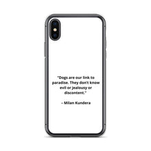 Load image into Gallery viewer, Milan Kundera Dog Love iPhone Case