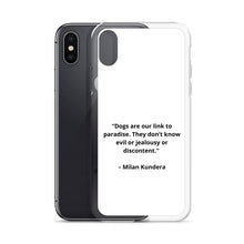 Load image into Gallery viewer, Milan Kundera Dog Love iPhone Case
