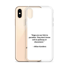 Load image into Gallery viewer, Milan Kundera Dog Love iPhone Case