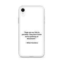 Load image into Gallery viewer, Milan Kundera Dog Love iPhone Case