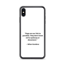 Load image into Gallery viewer, Milan Kundera Dog Love iPhone Case