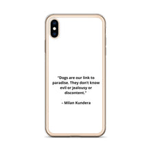 Load image into Gallery viewer, Milan Kundera Dog Love iPhone Case