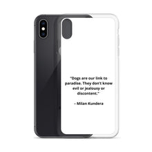 Load image into Gallery viewer, Milan Kundera Dog Love iPhone Case