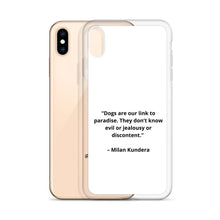 Load image into Gallery viewer, Milan Kundera Dog Love iPhone Case