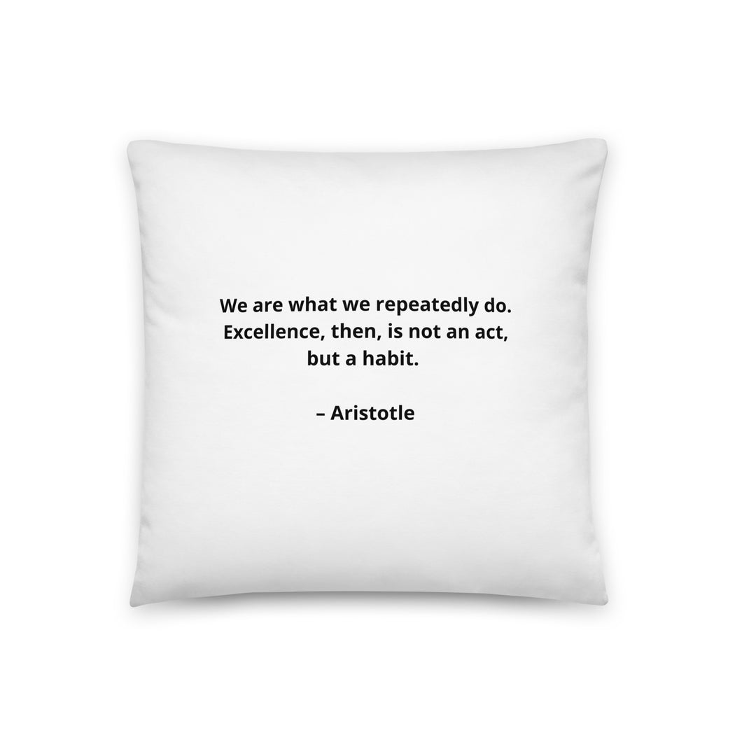 Aristotle Inspirational Pillow