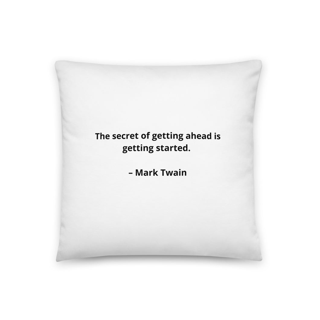 Mark Twain Inspirational Pillow