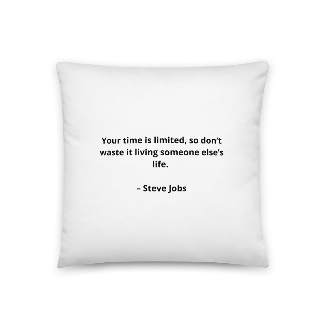 Steve Jobs Inspirational Pillow