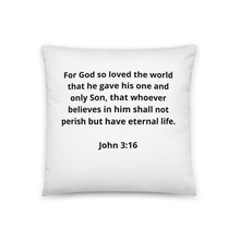 Load image into Gallery viewer, Bible Verses John 3:16 Pillow
