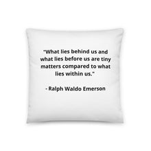 Load image into Gallery viewer, Self -Love Ralph Waldo Emerson Pillow
