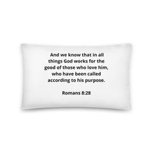 Load image into Gallery viewer, Spiritual Bible Verses Romans 8:28 Pillow
