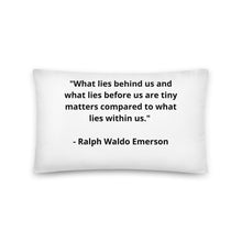 Load image into Gallery viewer, Self -Love Ralph Waldo Emerson Pillow
