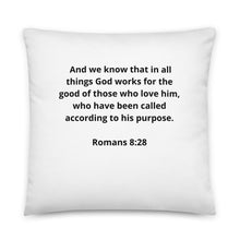 Load image into Gallery viewer, Spiritual Bible Verses Romans 8:28 Pillow
