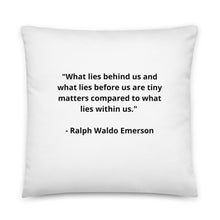 Load image into Gallery viewer, Self -Love Ralph Waldo Emerson Pillow
