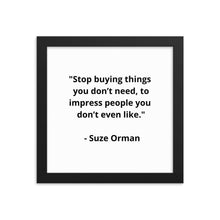 Load image into Gallery viewer, Suze Orman Framed Poster
